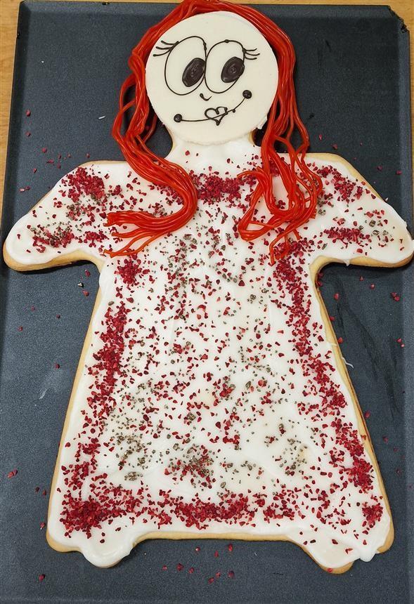 Hindbærsnitte kagemand/kagekone 15 personer