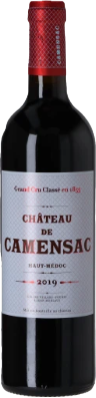 Chateau de Camensac Haut-Medoc 5.Cru Classé 2019 i trækasse Frankrig, Bordeaux